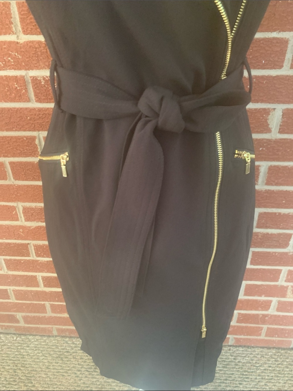Andrew Marc stunning black zipper dress - Picture 4 of 6